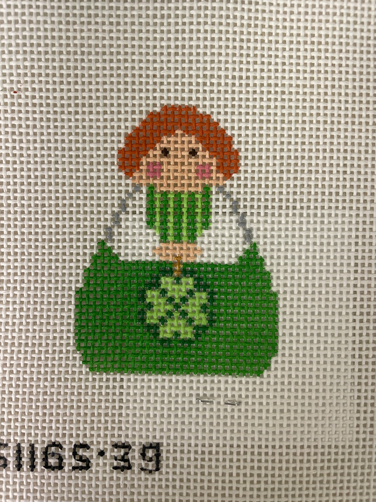 Stitch It's SI165-39 Green Angel with Shamrock