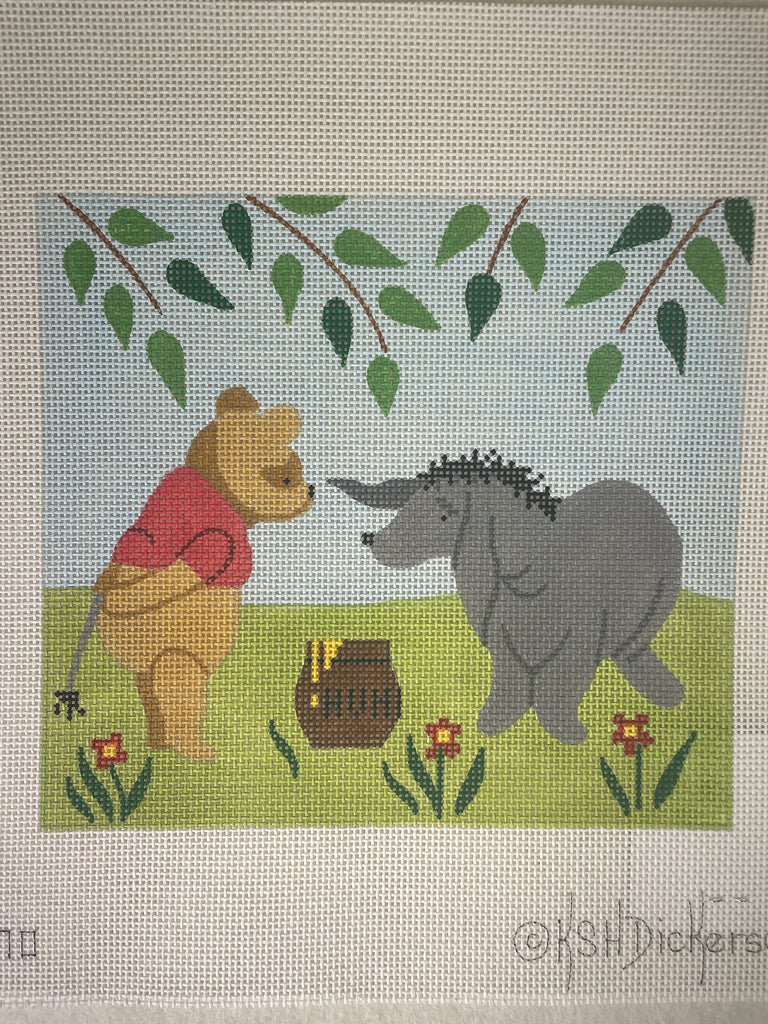 * Kate Dickerson PL170 Small Pooh and Eyeore with Honey Pot