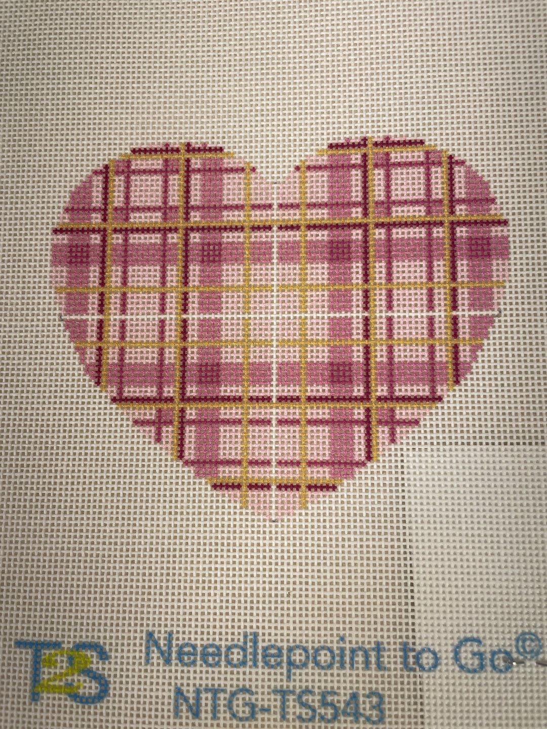 Kirk & Bradley TS543 Pink Plaid Heart