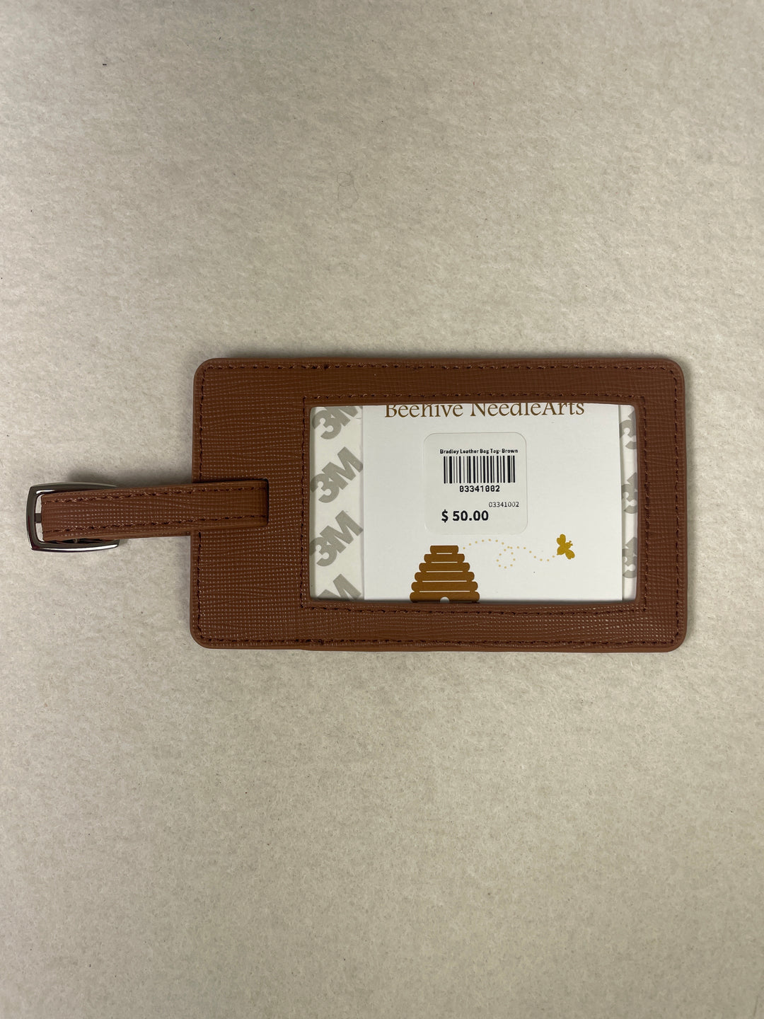 Bradley Leather Bag Tag- Brown