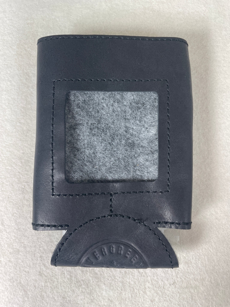* Evergreen Self Finishing Leather Can Cozy for Needlepoint, Standard Can- Black