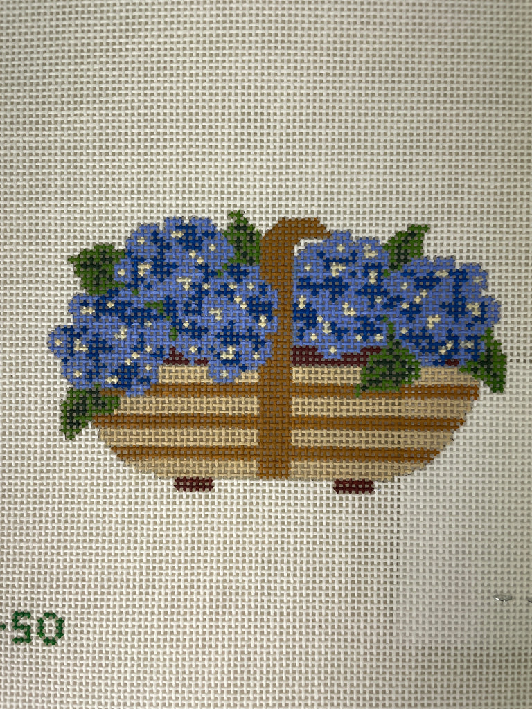 * Tout Le Monde Needlepoint TLM50 Sussex Trug- Nantucket Blue Hydrangea