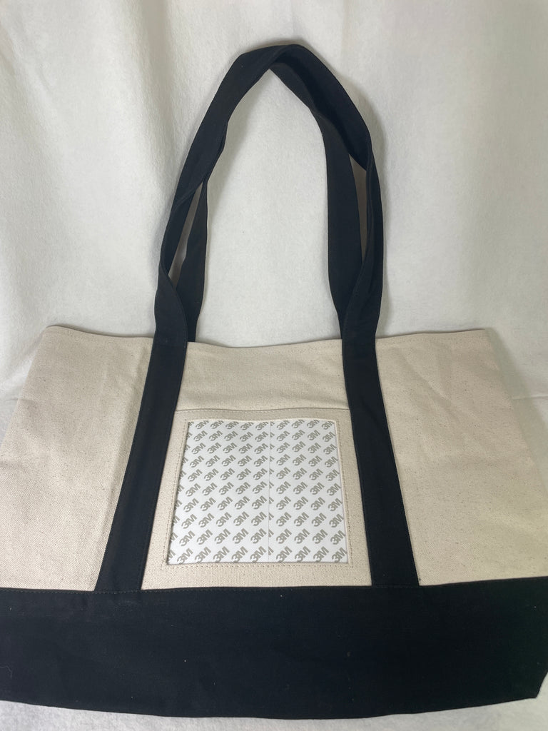 *Planet Earth Canvas Tote- 6x6 Opening / Black