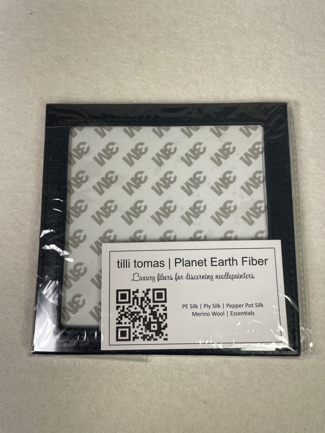 *Planet Earth Leather Coaster- Black