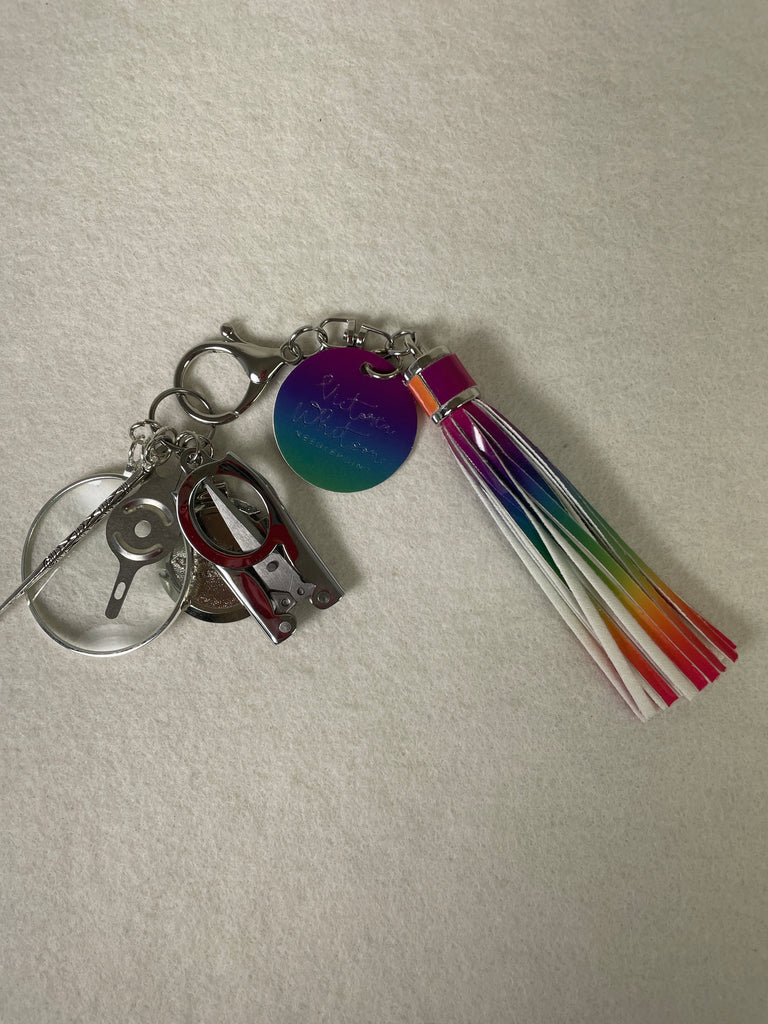 * Victoria Whitson Needlepoint VW Tassel Kit- Rainbow Vinyl
