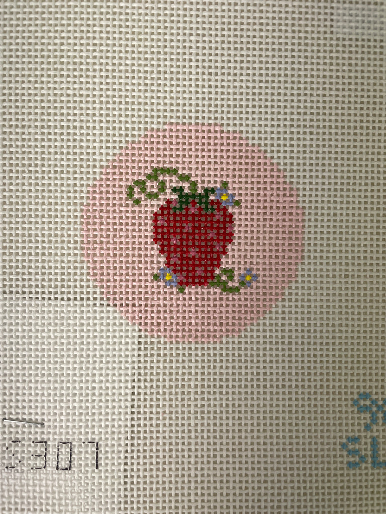 *SLS Needlepoint SLS307 Strawberry on Pink