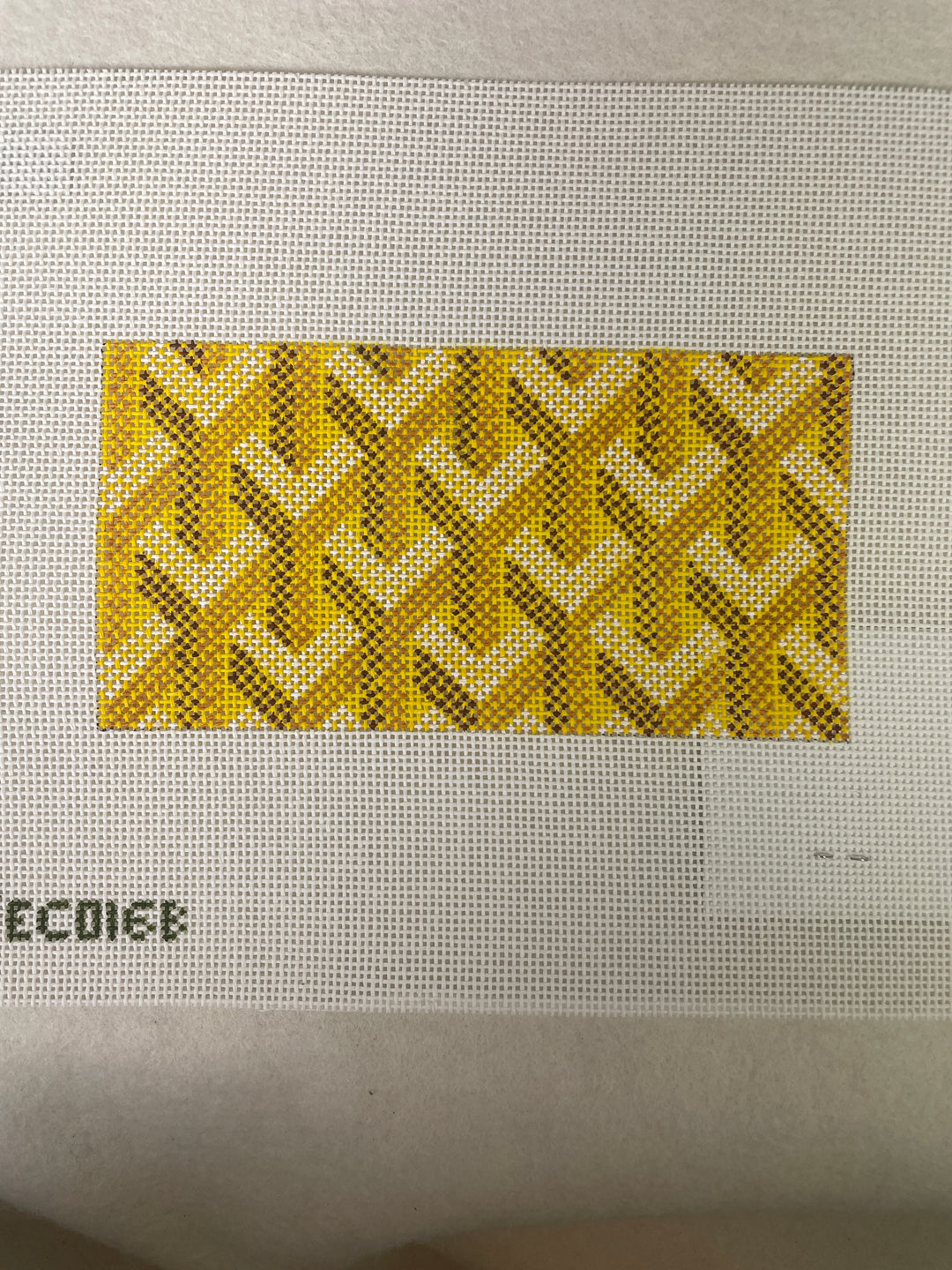 *Elm Tree Needlepoint Designs XEC016B Everyday Clutch Goyard Insert- Yellow