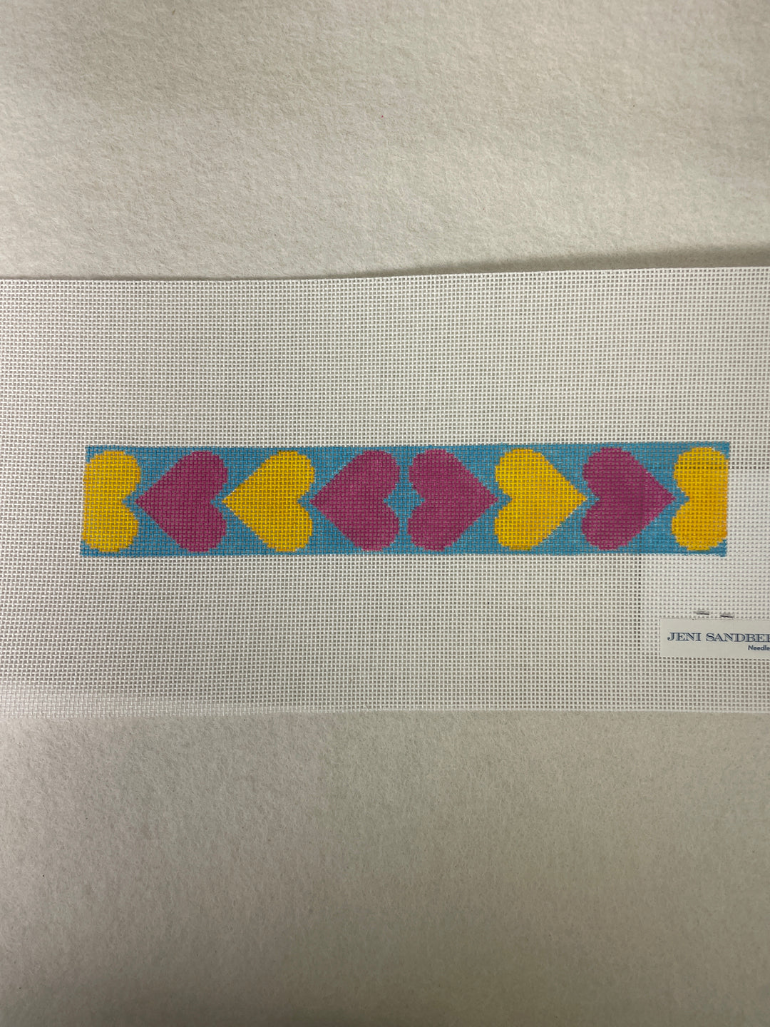 * Jeni Sandberg  Hearts Key Fob JS128B - Pink and Orange