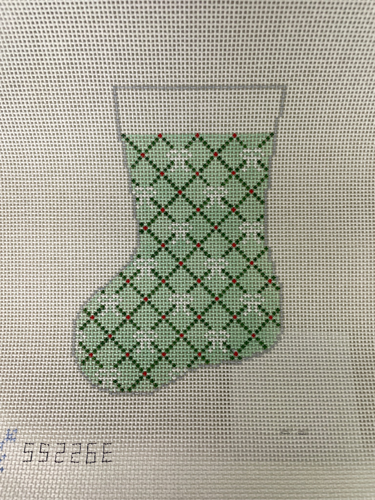 * Stitch Style SS226E Bow Mini Stocking-Green and Red