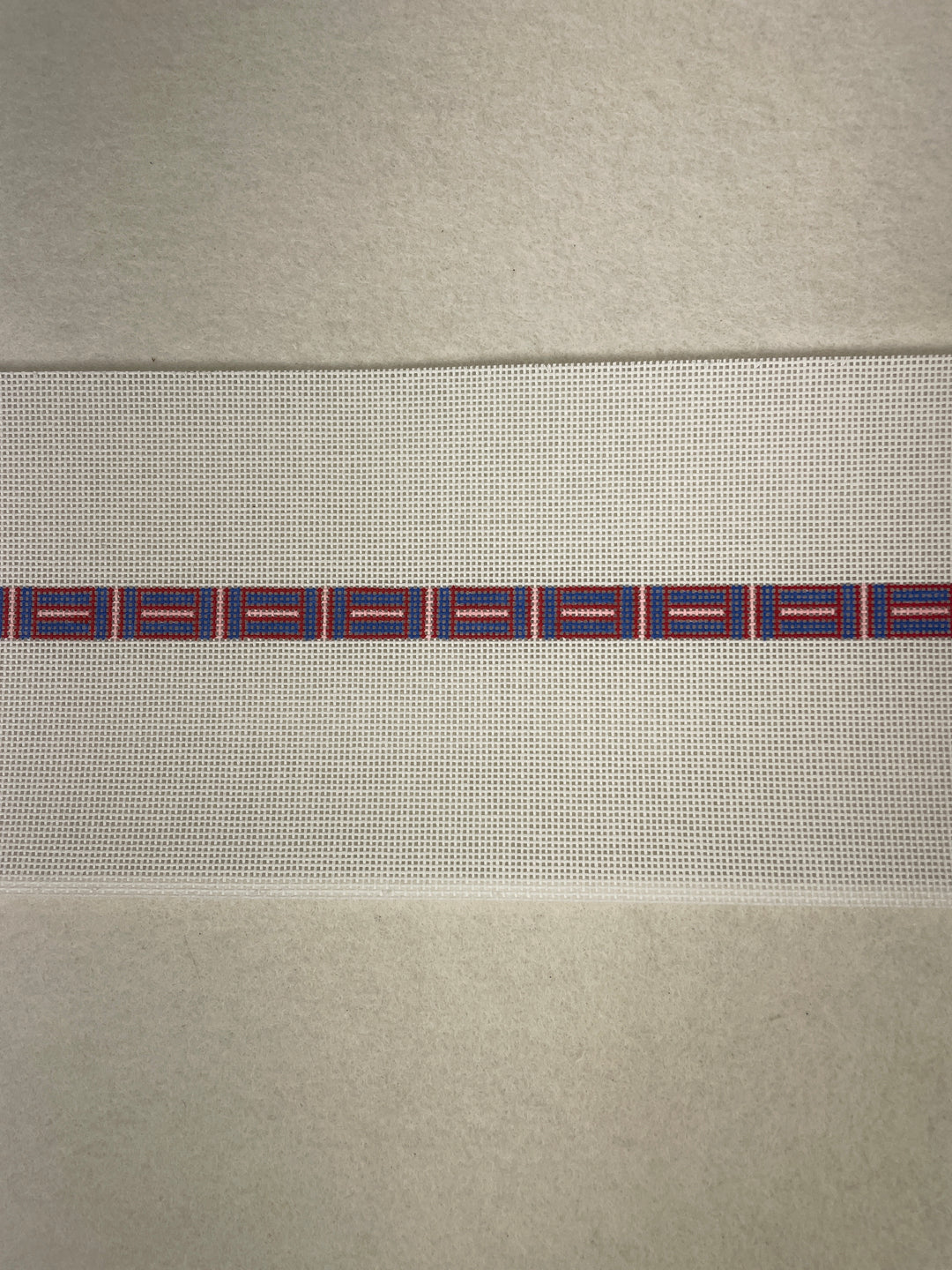 *Anne Fisher Needlepoint AF208 Red/Blue Cross Hatch Wrap Bracelet