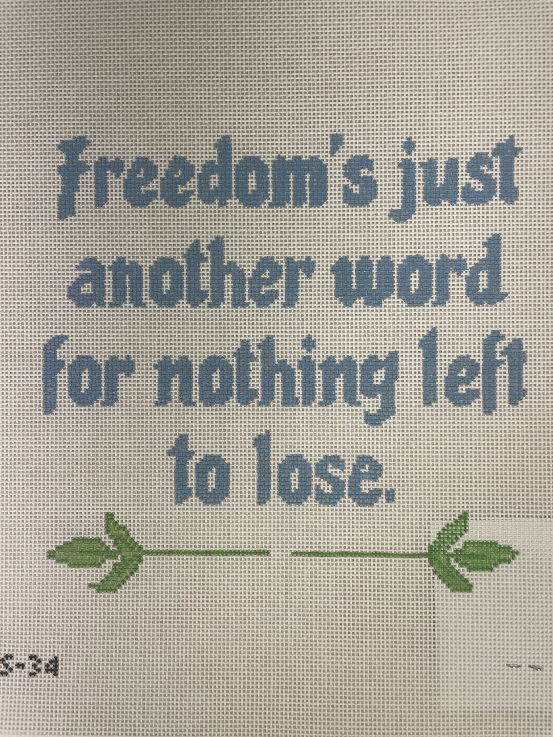 Melissa Loves Needlepoint APLS34 Freedom's Just Another Word...