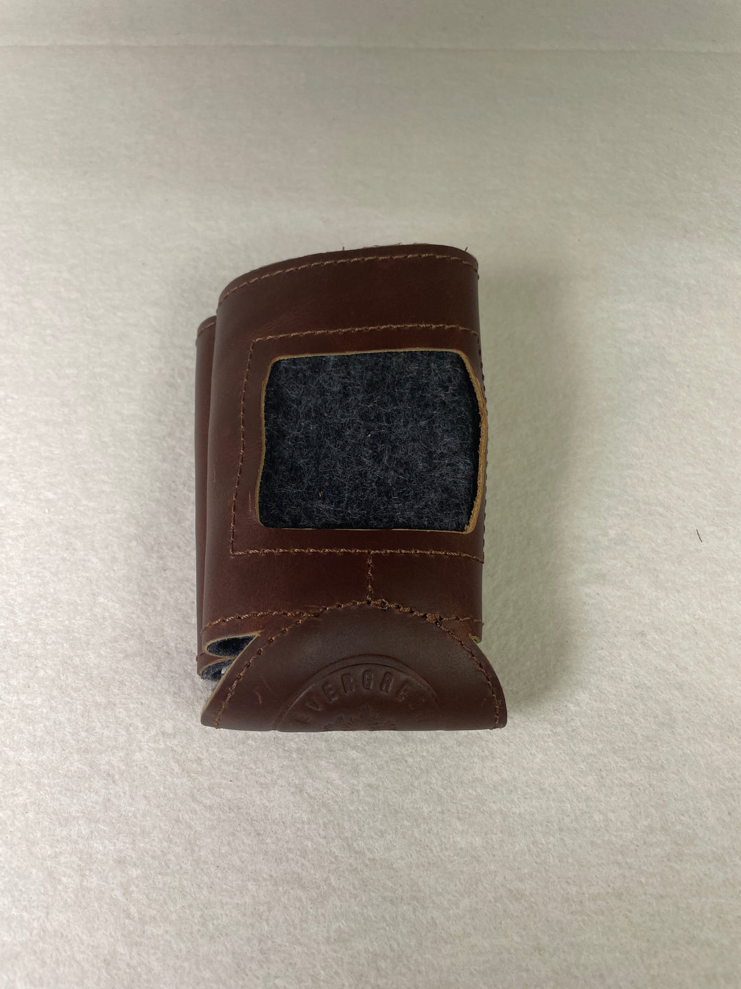 * Evergreen Self Finishing Leather Can Cozy for Needlepoint, Standard Can- Dark Brown