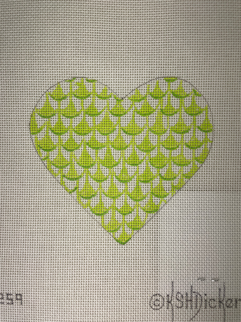 * Kate Dickerson OM259 Herend Inspired Fishnet- Limes