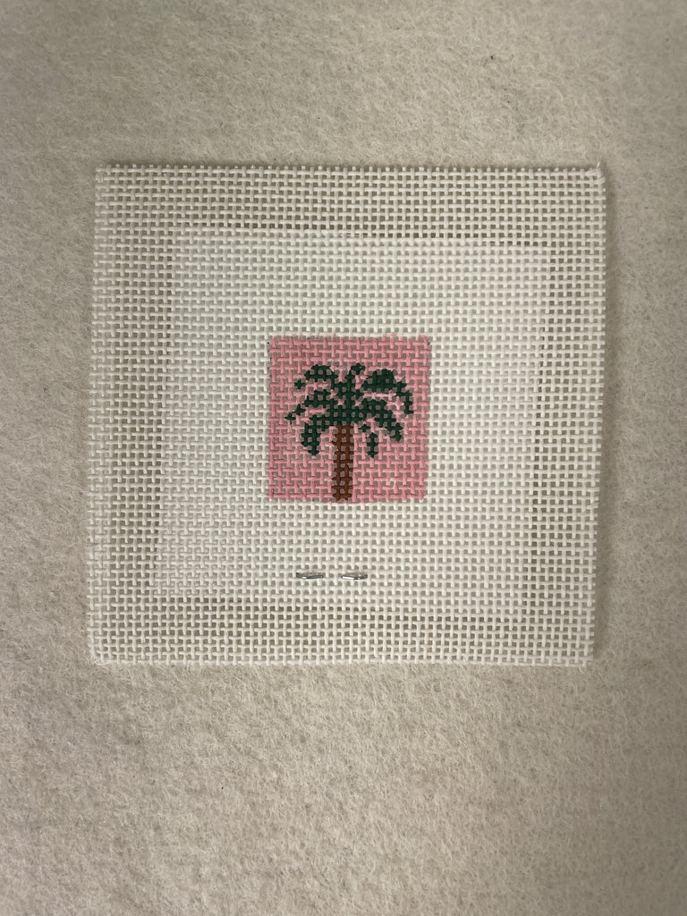 * Blue Waters Needlepoint Palm Tree 1 inch Square
