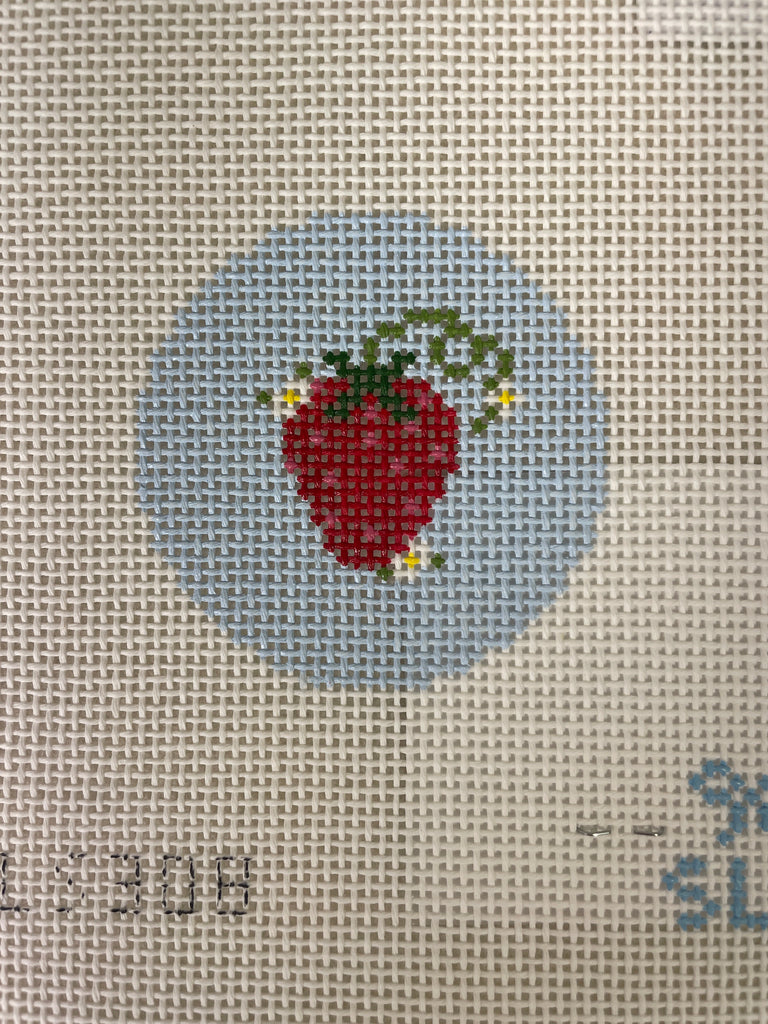 *SLS Needlepoint SLS308 Strawberry on Blue