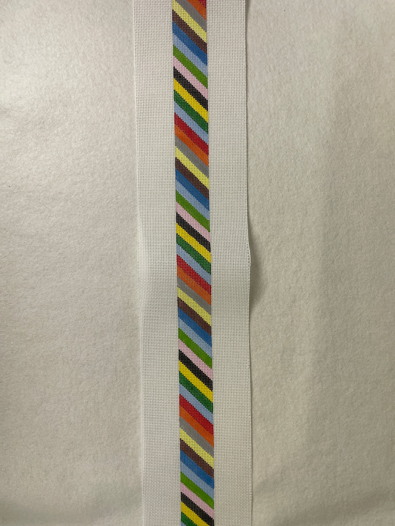 *Elm Tree Needlepoint Designs B332 Bright Diagonal Stripes Belt