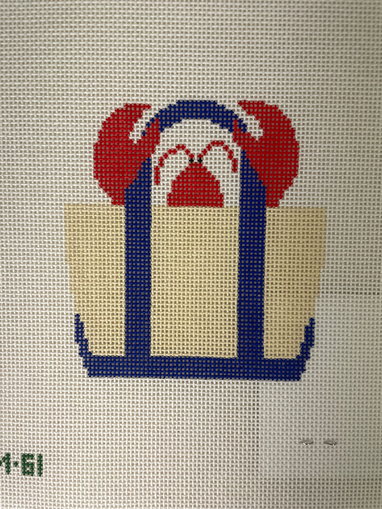 * Tout Le Monde Needlepoint TLM61 Lobster Tote- Regatta Blue