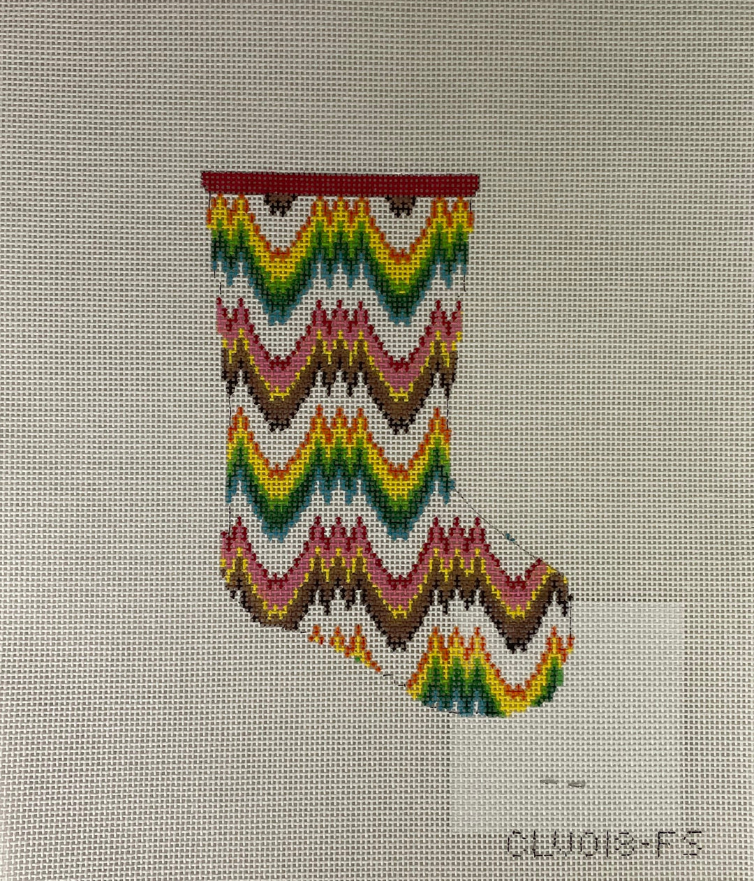 C'ate La Vie 018 Mini Stocking- Flame Stitch