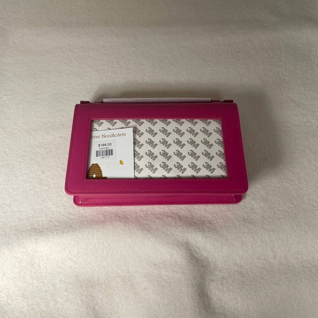 Rachel Barri Designs Everyday Clutch- Hot Pink + Silver Chain