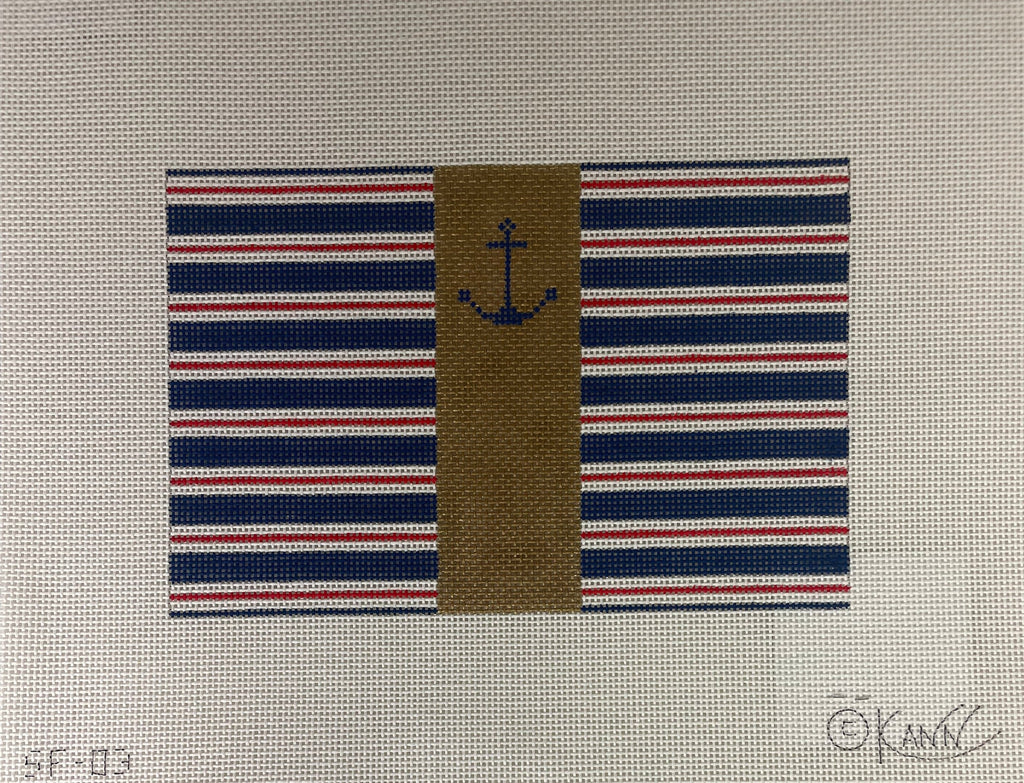 * Kimberly Ann Needlepoint SF03 Anchor and Stripes