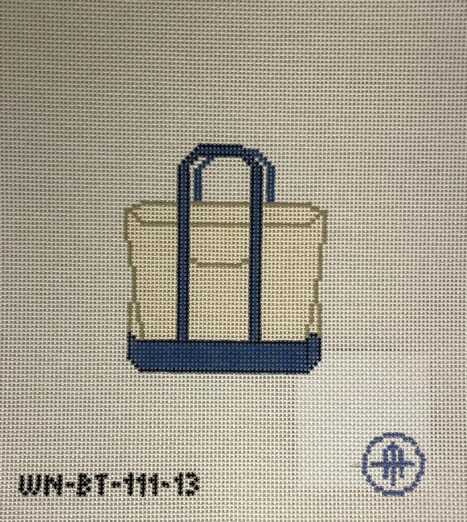 *Wheelhaus Needlepoint BT111- Blue Tote - 13 mesh
