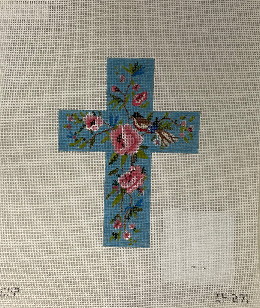 * Colors of Praise IF271 Floral with Bird Cross