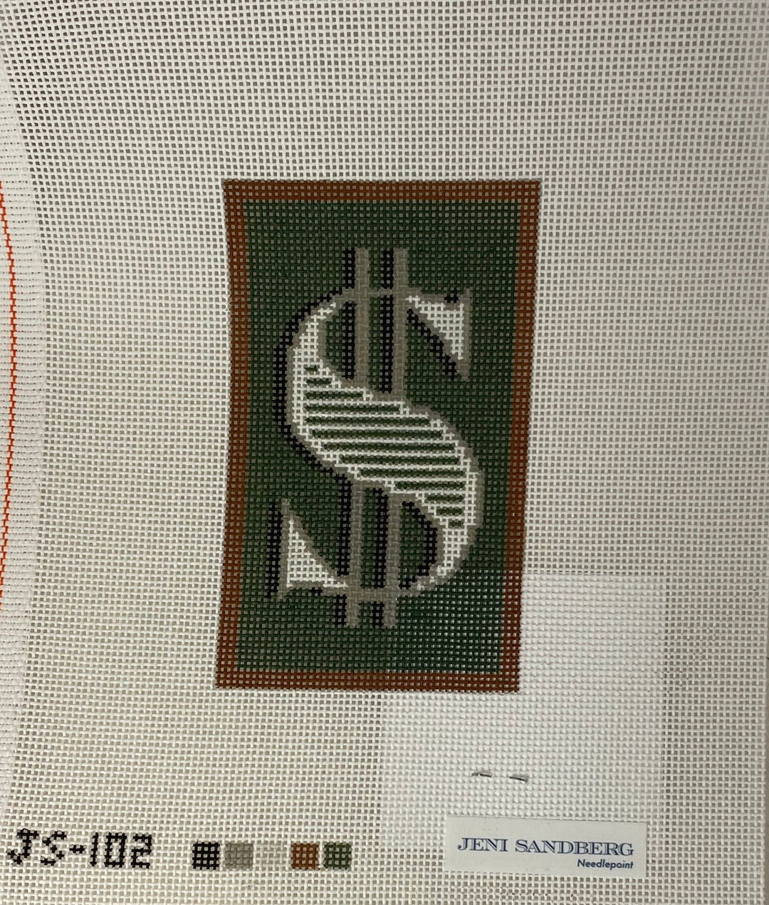 * Jeni Sandberg JS102 Dollar Sign Paperweight Canvas