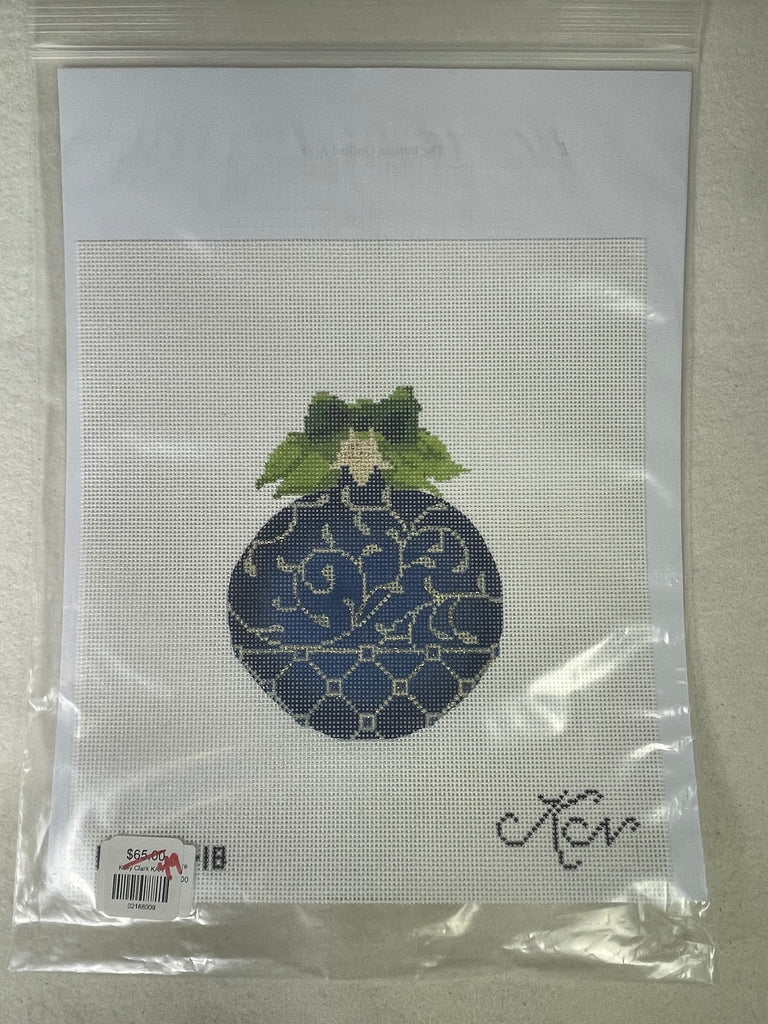 *SALE / Kelly Clark KAH 9-18 September Blue Sapphire Heritage Ornaments Canvas and Stitch Guide
