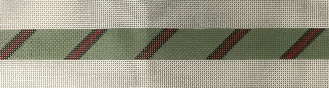 * The Meredith Collection 121gg Diagonal Stripe Sage/ Brown/ Red 13m