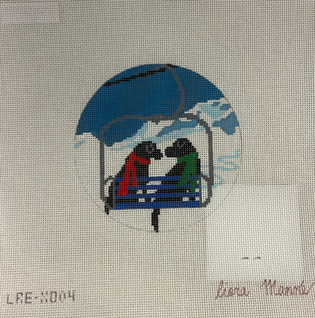 * CBK Needlepoint Collections LRE-XO04 Ski Lift Love