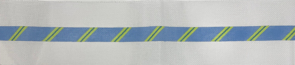 * The Meredith Collection 121hh Diagonal Stripe- Periwinkle/ Lime/ Teal 13m