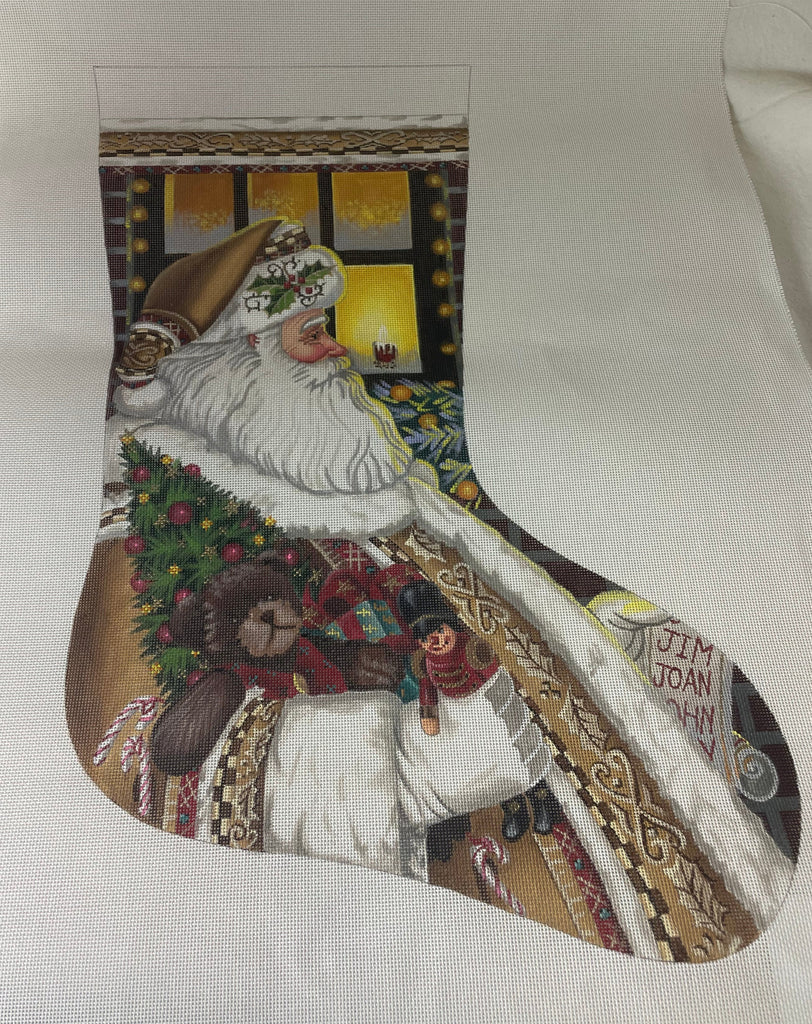 * Susan Roberts Needlepoint TTAXS377- Santa on the Job