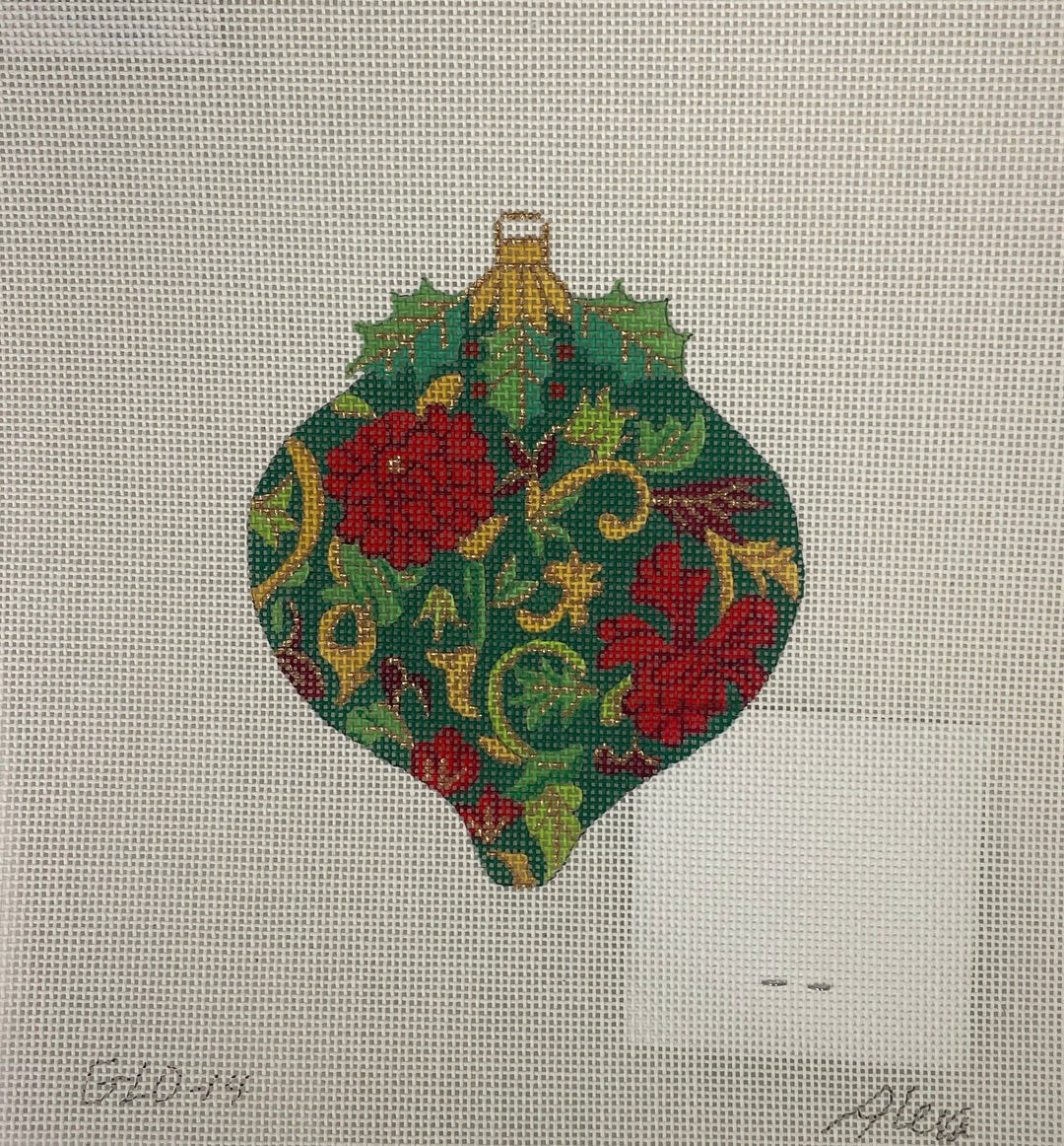 *Alexa Designs GLO14 Christmas Floral Ornament