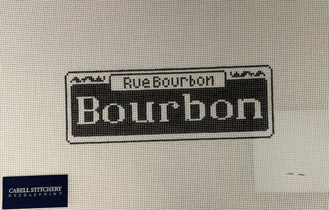 * Cabell Stitchery Vintage Bourbon Street Sign
