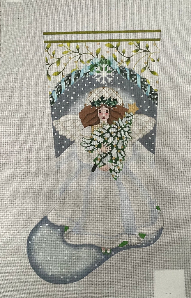 * Melissa Shirley 1830 Winter White Angel Stocking- 18m