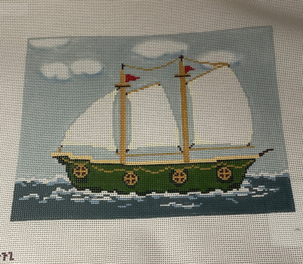 * Plum Stitchery 15D Green Ship