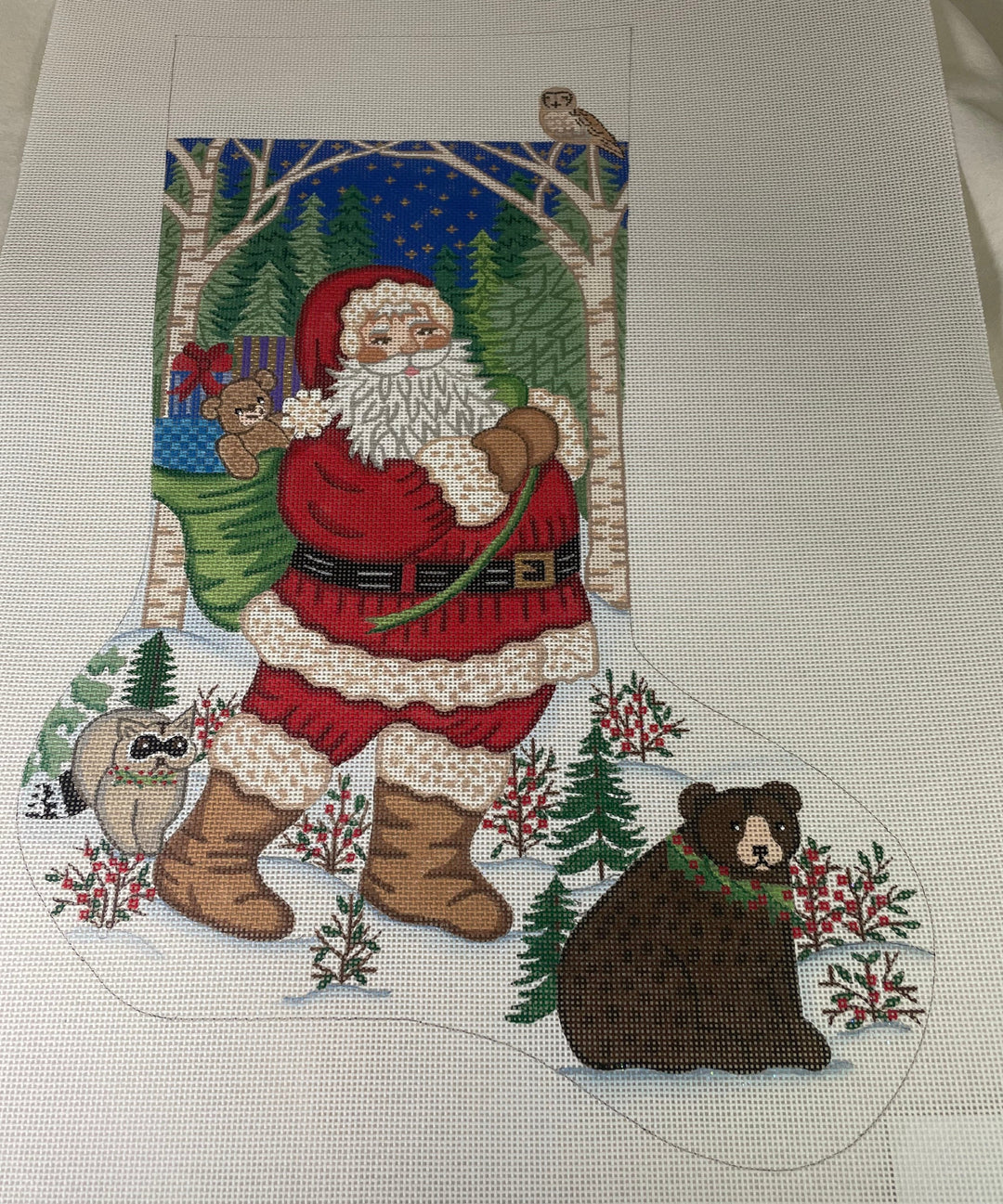 *Alexa Designs CS7287 Christmas Stocking Santa with Animals