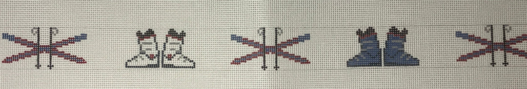 * Meredith Collection  194h Ski Boots and Skis Belt