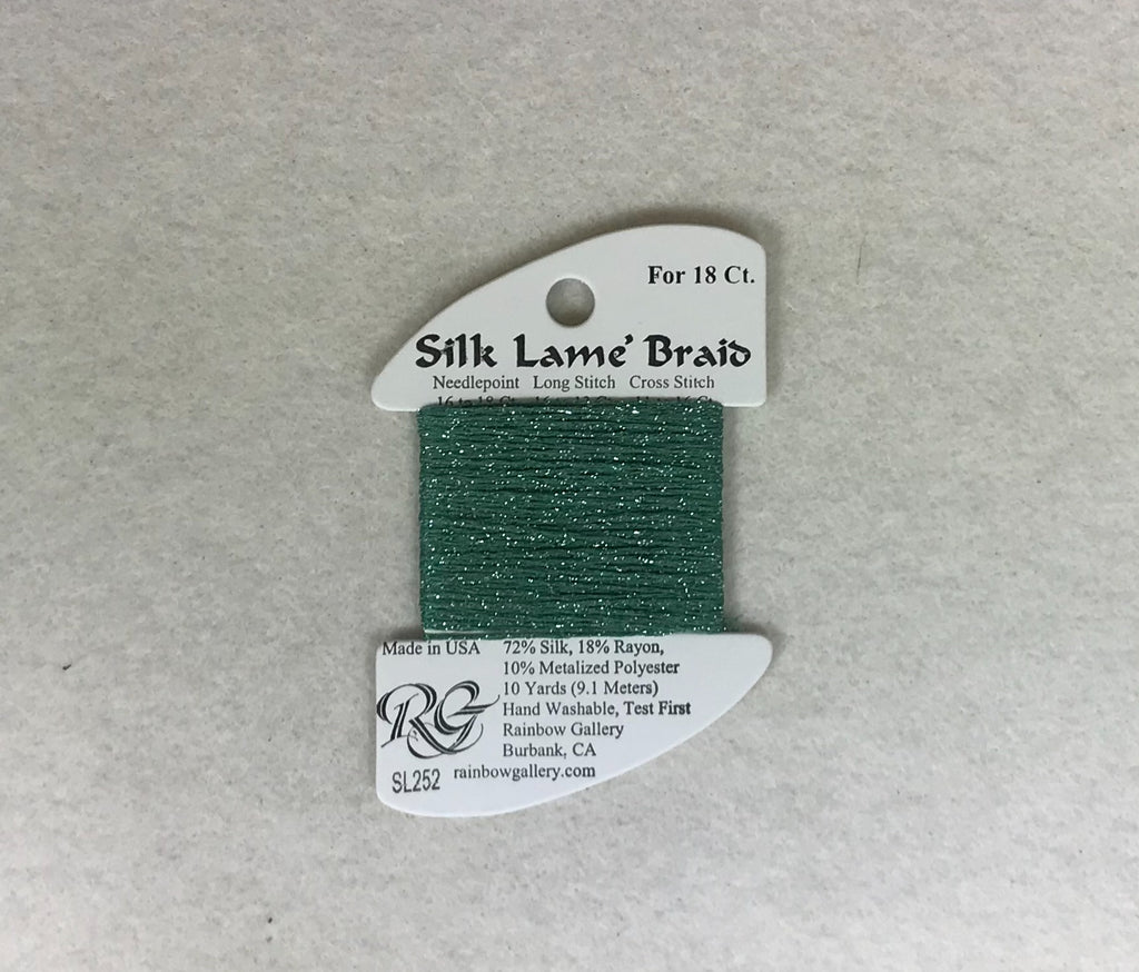 Silk Lame Braid SL252 Caribbean Green