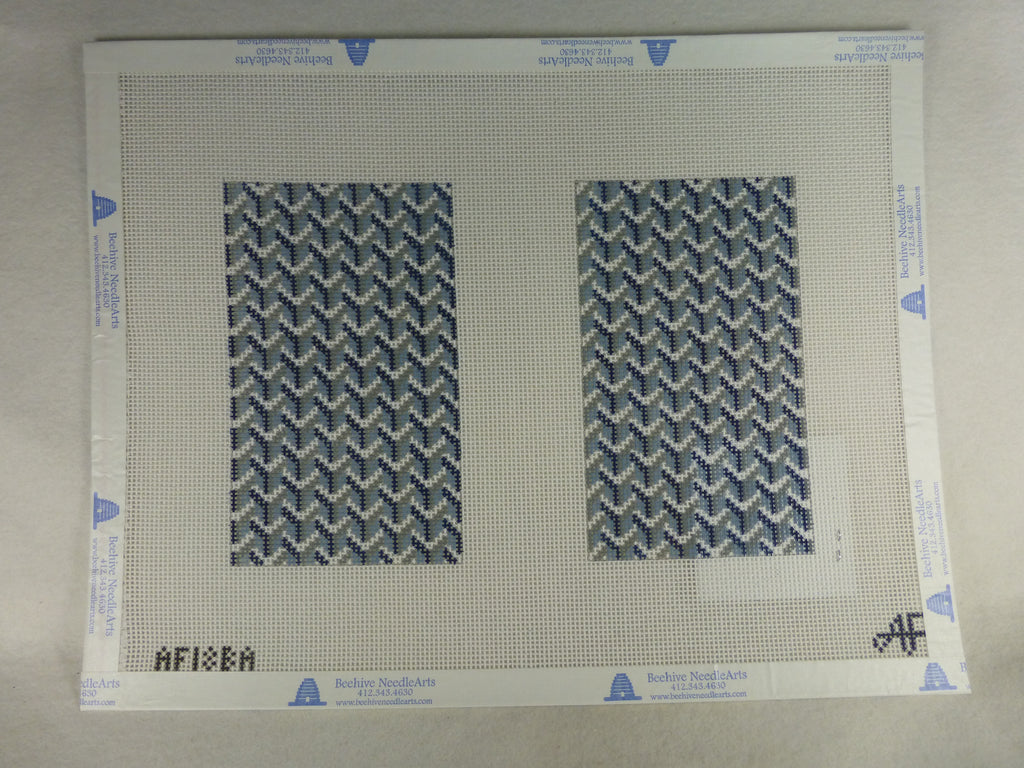 * Anne Fisher Needlepoint AF18BA Pattern Clutch Back Blue
