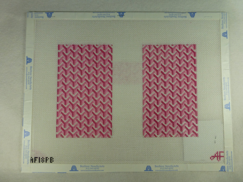 * Anne Fisher Needlepoint AF18PB Pattern Clutch Back Pink