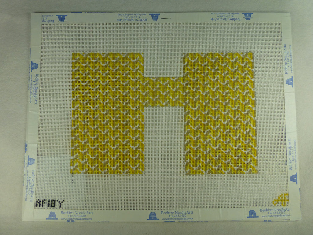 * Anne Fisher Needlepoint AF18Y Pattern Clutch Front Yellow