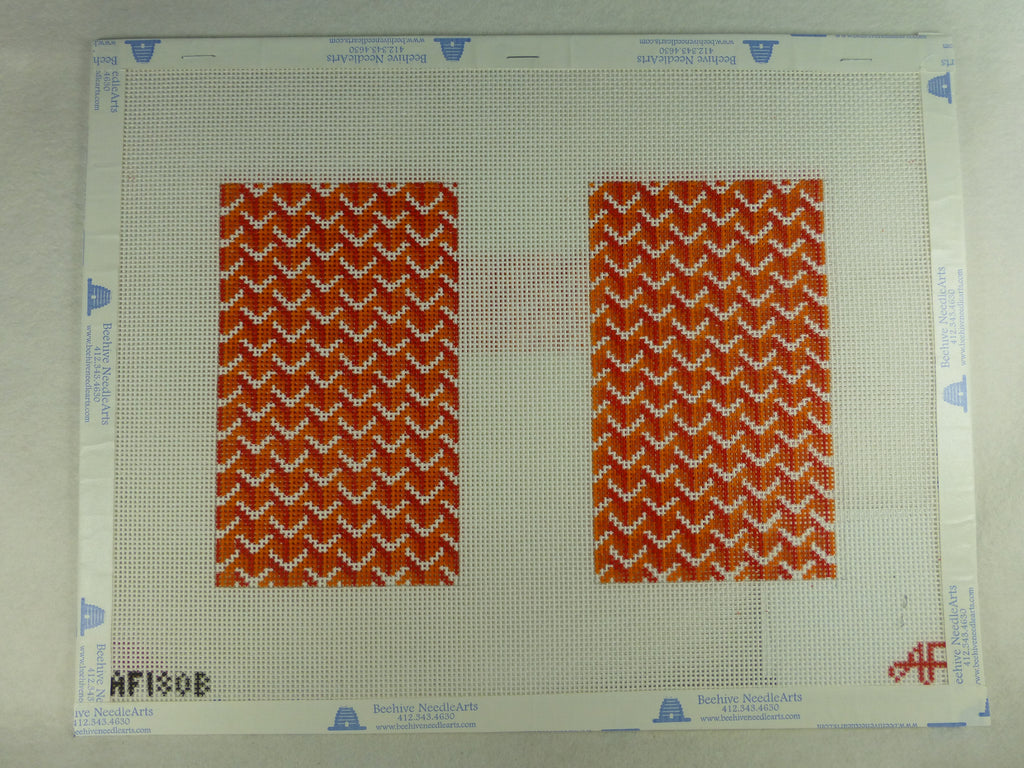 Anne Fisher Needlepoint AF180B Pattern Clutch Back Orange