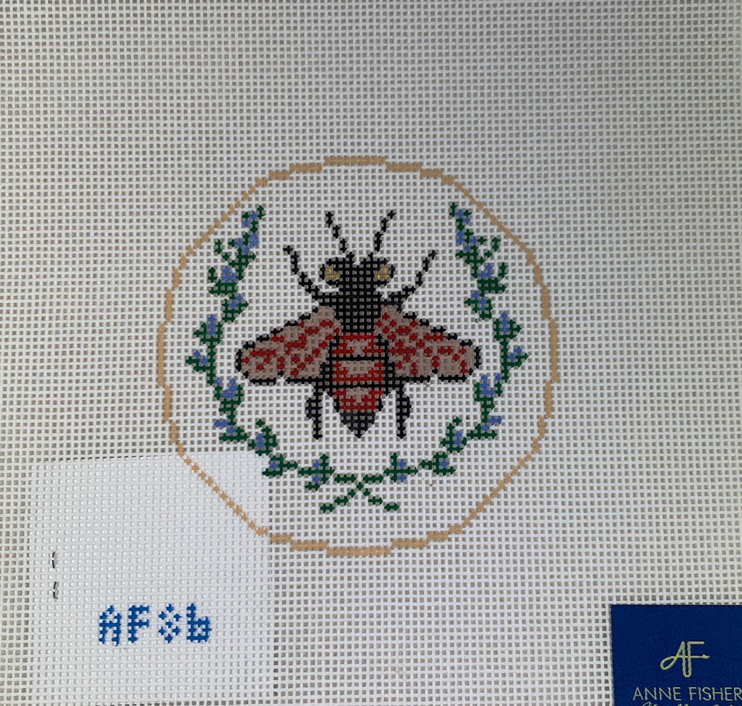 * Anne Fisher Needlepoint AF86 Black Bee Insert