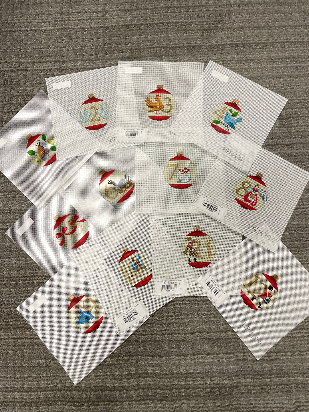 * Kirk and Bradley 12 Days Bauble- KB1178-1189