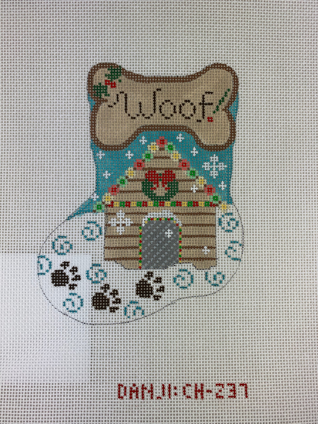 * Danji Designs CH237 Woof Mini Stocking