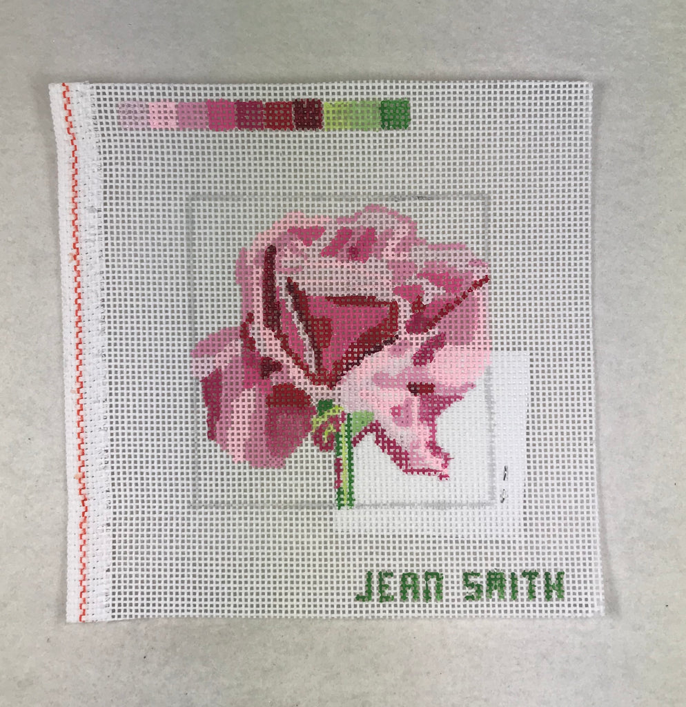 Jean Smith Design 139A -13 Pink Rose Coaster