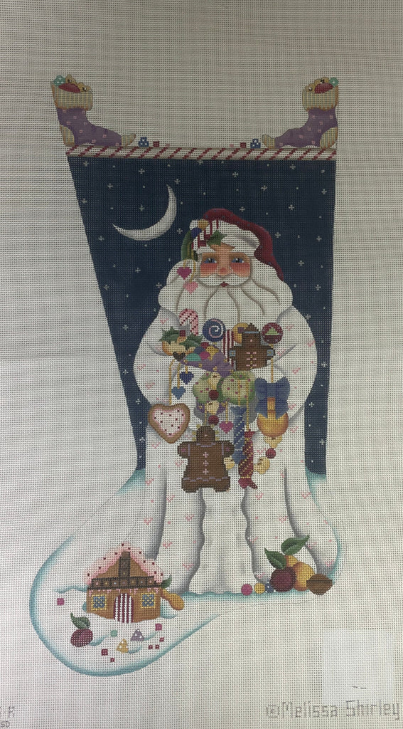 * Melissa Shirley 0205R Candy Santa Stocking- 13m