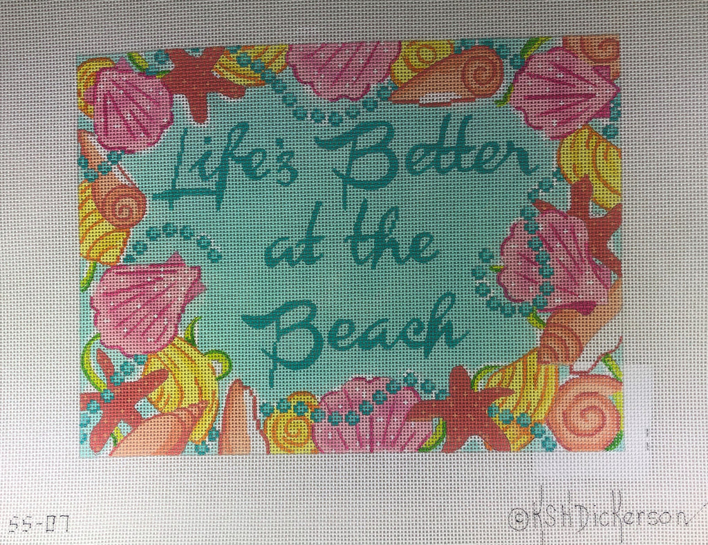 Kate Dickerson Needlepoint SS-07 Life's Better at the Beach