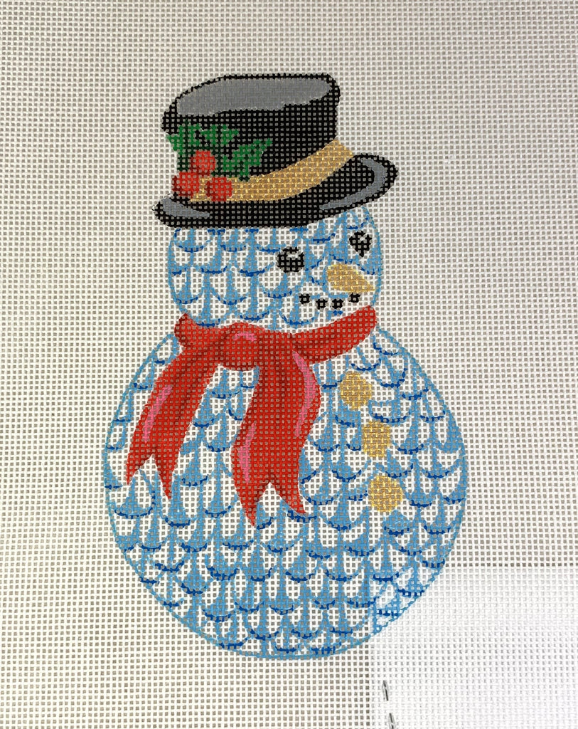 Kate Dickerson Needlepoint XM- 87 Herend-Style Snowman